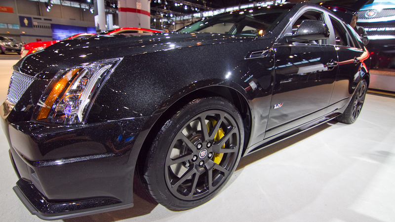 Illustration for article titled The Cadillac CTS-V Sport Wagon Black Diamond is dark, long and shiny